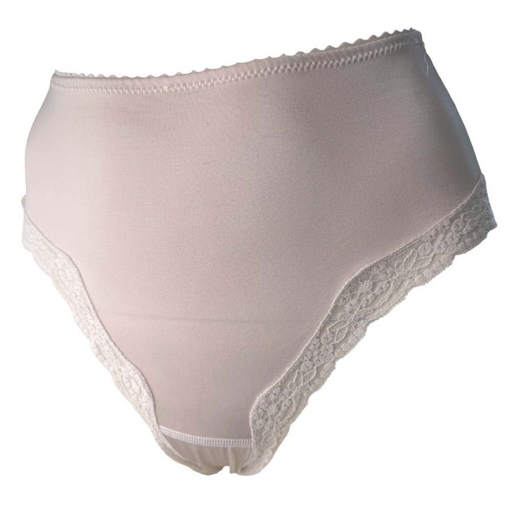 Vintage Austrian Lace Panties Scalloped High Waist Coquette Balletcore Nude S/M